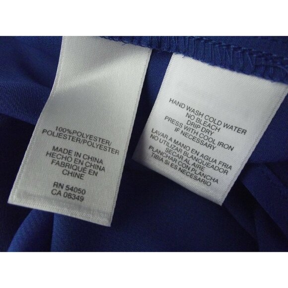 Evan Picone Shirt Tank Set Womens Sz12 Blouse Blue Yellow Button watercolor 2-pc - Picture 10 of 10